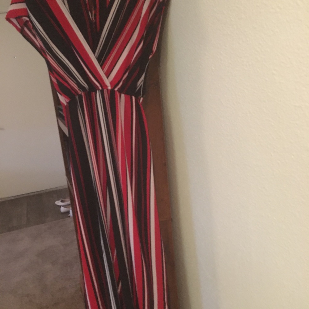 No Boundaries Red Black and White Romper